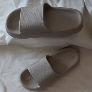 Tan Minimalist Slide Sandals